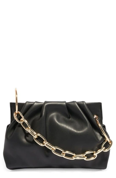 House Of Want Chill Vegan Leather Frame Clutch In Noir