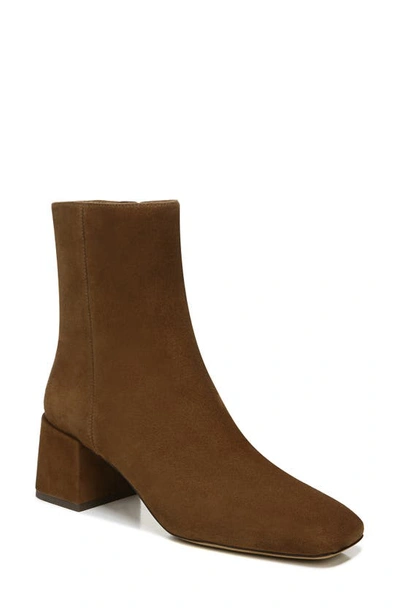 Vince Kaye Block Heel Bootie In Dark Taupe