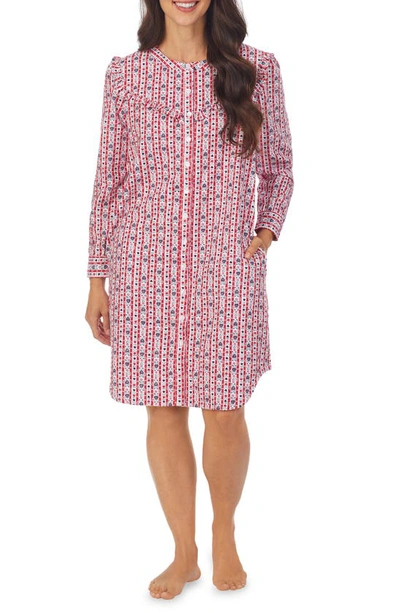 Lanz Of Salzburg Nightgown In Red Print