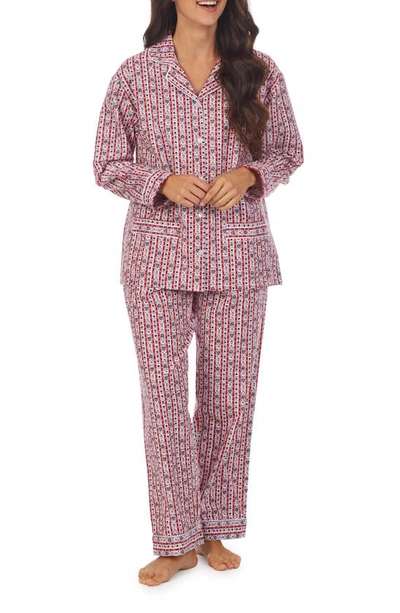 Lanz Of Salzburg Pajamas In Red Print