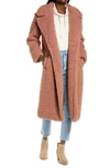 Ugg Faux-shearling Double-breasted Coat In Brown