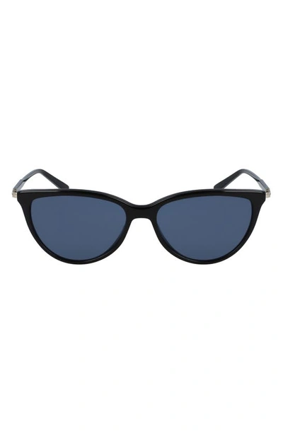 Ferragamo Timeless 5mm Cat Eye Sunglasses In Black