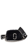 Marc Jacobs Snapshot Faux Fur Crossbody Bag In Black