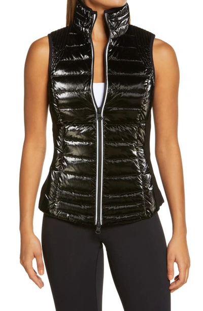 Blanc Noir Breakthrough Quilted Waistcoat In Black