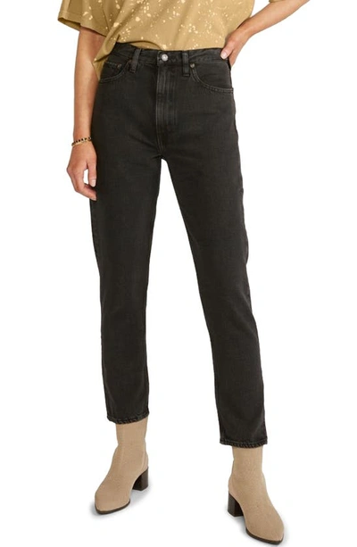 Etica Tyler Vintage Straight-leg Cropped Jeans With Raw Hem In Black