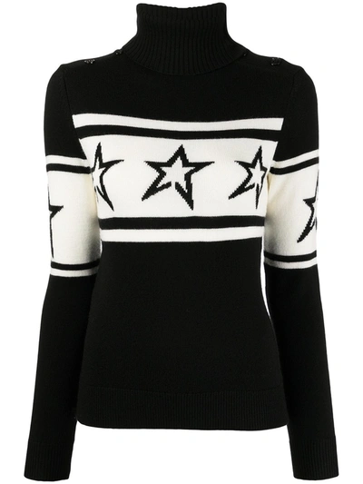 Perfect Moment Chopper Star Roll-neck Merino-wool Sweater In Black
