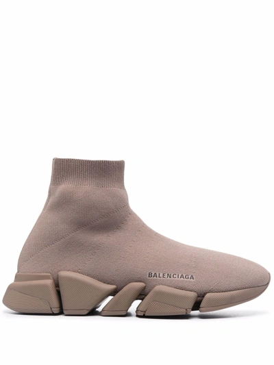Balenciaga Speed 2.0 Pull-on Trainers In Nude