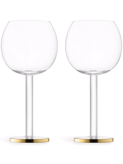 Lsa International Luca Balloon Glass Set In Gold