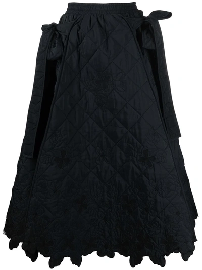 Cecilie Bahnsen Quilted Judith Skirt In Schwarz