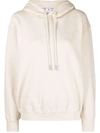 Off-white Diag-print Hoodie In Nude