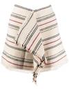 Isabel Marant Étoile Jiloa Stripe Cotton Blanket Skirt In Nude