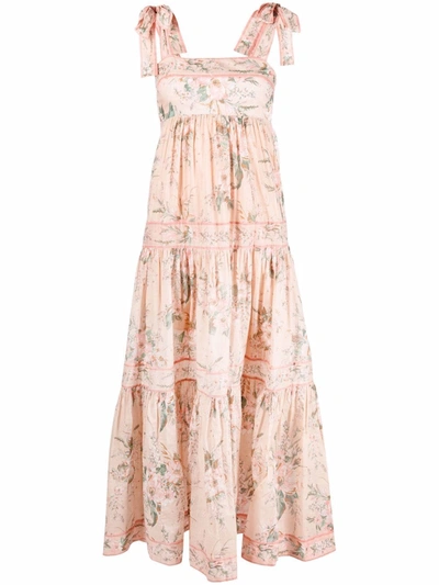 Zimmermann Moonshine Floral-print Tiered Maxi Dress In Multicoloured