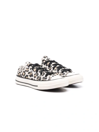 Converse Kids' All Star Ox Animal-print Trainers In Neutrals
