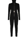Cordova Signature In The Boot Belted Striped Ski Suit In Black