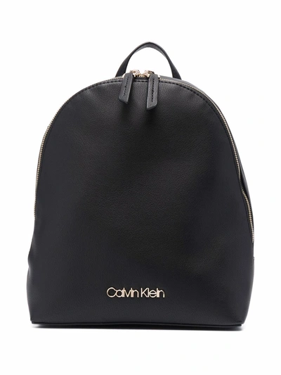 Calvin Klein Jeans Est.1978 Logo-plaque Backpack In Black