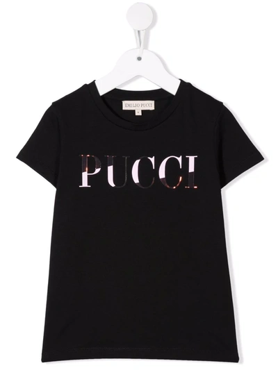 EMILIO PUCCI JUNIOR LOGO-PRINT COTTON T-SHIRT 