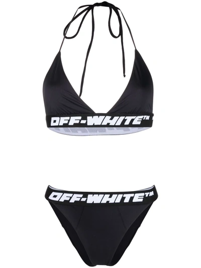 Off-white Black Logo Band Bikini