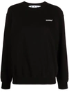 Off-white Off White Crew Neck Sweatshirt With Diag Motif In Schwarz