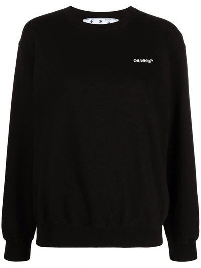 Off-white Diag-stripe Print Sweatshirt In Schwarz