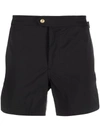 Tom Ford Black Swimsuit With Buckle On The Front In Tech Fabric Man In Schwarz