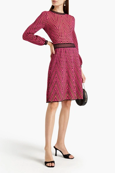 M Missoni Crochet-knit Dress In Pink