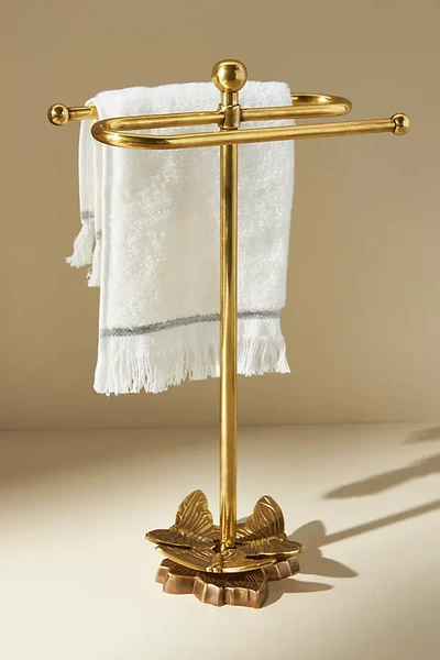 Anthropologie Melody Towel Stand In Brown