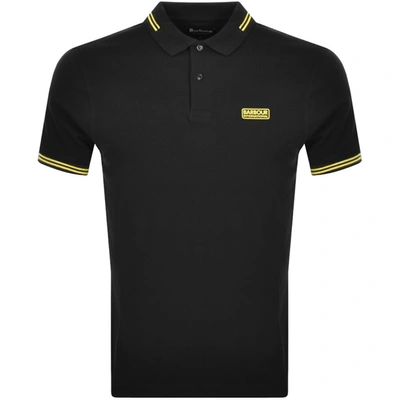 Barbour International Tipped Polo T Shirt Black