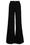 Frame Le Crop Mini Boot Cotton-blend Twill Kick-flare Pants In Filmnoir Nero