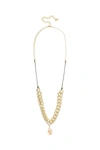 PANCONESI CHAIN NECKLACE WITH STONE CHARM,AO 182990 GOLD