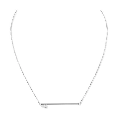 Repossi Serti Sur Vide Necklace In White Gold