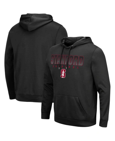 Colosseum Men's Black Stanford Cardinal Blackout 3.0 Pullover Hoodie