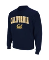Colosseum Men's Navy Cal Bears Arch Logo Crew Neck Sweatshirt In Navy