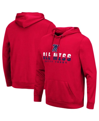 Colosseum Men's Red Ole Miss Rebels Lantern Pullover Hoodie