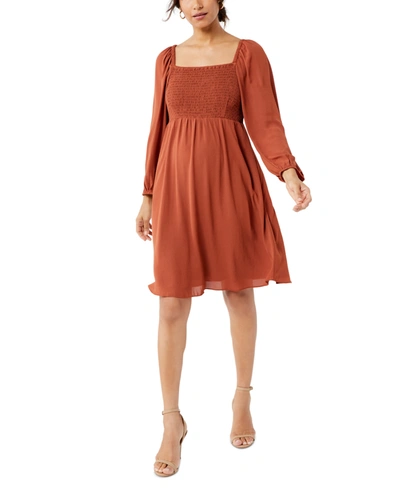 A Pea In The Pod Smocked Maternity Dress In Coconut Shell