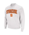 Colosseum Men's White Syracuse Orange Arch Logo Crew Neck Sweatshirt In White