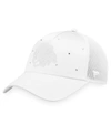 Fanatics Women's White Chicago Blackhawks Winter Lights Trucker Snapback Hat In White