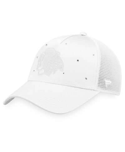 Fanatics Women's White Chicago Blackhawks Winter Lights Trucker Snapback Hat