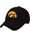 Top Of The World Men's Black Iowa Hawkeyes Primary Logo Staple Adjustable Hat In Black