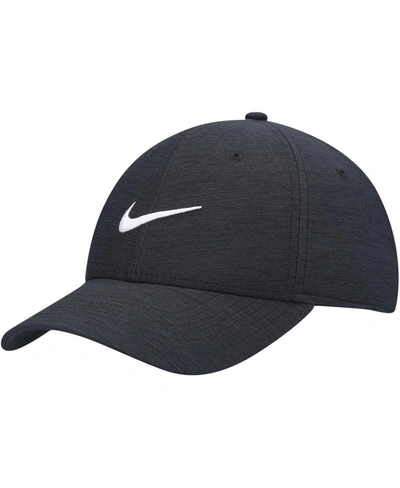 Nike Men's Black Heritage86 Performance Adjustable Hat In Heathered Black