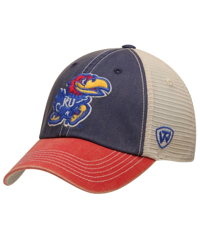 Top Of The World Men's Kansas Jayhawks Offroad Trucker Adjustable Hat In Royal