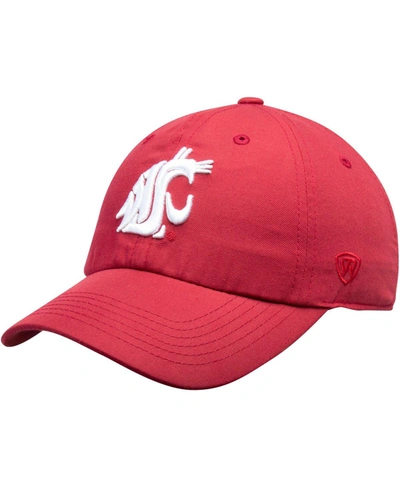Top Of The World Men's Crimson Washington State Cougars Primary Logo Staple Adjustable Hat