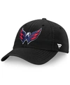 Fanatics Men's Black Washington Capitals Core Primary Logo Adjustable Hat In Black