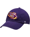 47 Brand Men's Purple Lsu Tigers Team Clean Up Adjustable Hat In Purple