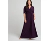 Kiyonna Romanced By Moonlight Glitter A-line Jersey Gown In Plum