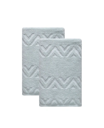 Ozan Premium Home Turkish Cotton Sovrano Collection Luxury Bath Towels, Set Of 2 In Light Aqua