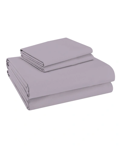 Purity Home Solid 300 Thread Count Twin Sheet Set, 3 Pieces In Lavender