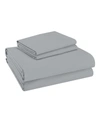 Purity Home 300 Thread Count Cotton Percale 4 Pc Sheet Set King In Light Gray