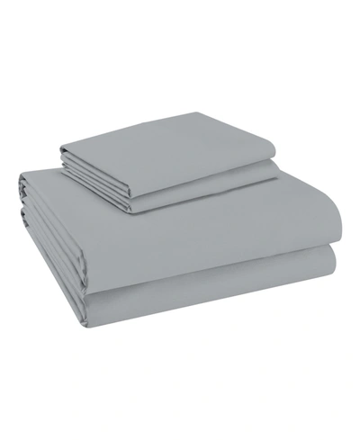 PURITY HOME 300 THREAD COUNT BRUSHED COTTON PERCALE 4-PC. SHEET SET, FULL