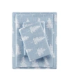 Sleep Philosophy True North Cotton Flannel 4-piece Full Sheet Set In Blue Forest