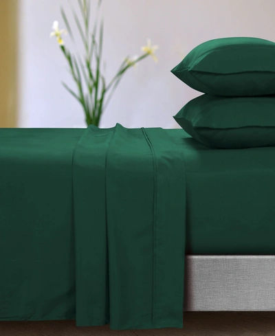 Azores Home Microfiber 110-gsm Deep Pocket 4 Piece Sheet Set, King In Emerald Green